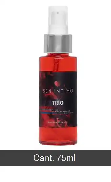 Trio, Lubricante Y Aceite Para Masajes Con Sabor Caramelo.