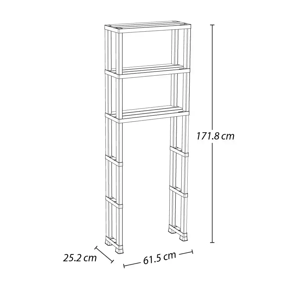 Estante Organizador 3 Niveles Para Baño Blanco