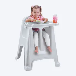 Silla Comedor Para Bebé Gris Hielo