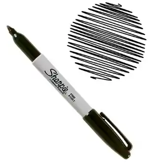 Marcador Sharpie Permanente Negro Punta Fina