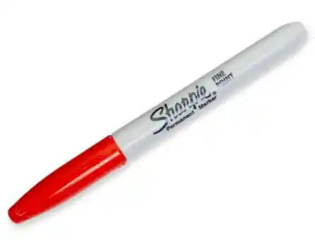 Marcador Sharpie Permanente Rojo Punta Fina