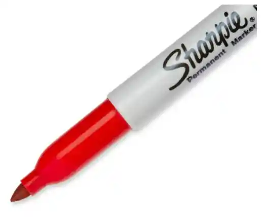 Marcador Sharpie Permanente Rojo Punta Fina