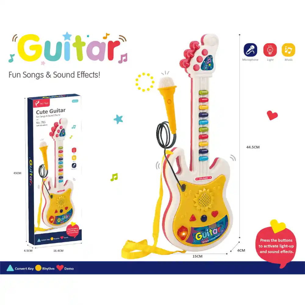 Guitarra Cute Girasol Caja