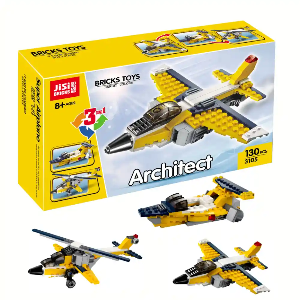 Avion Architec Bloques 130 Piezas Caja