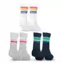 Media Deportiva 3/4 Unisex Mrhappy Pack X 3 Pares