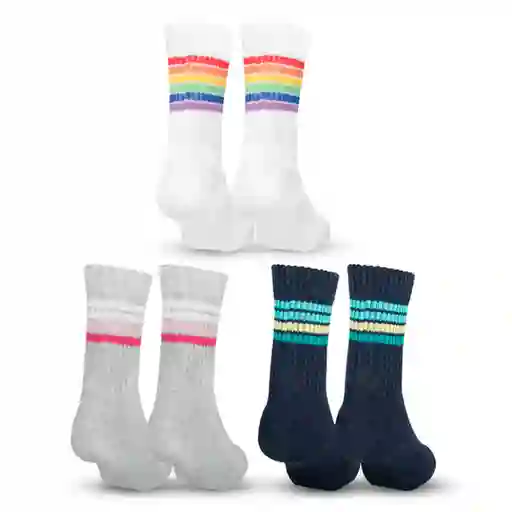 Media Deportiva 3/4 Unisex Mrhappy Pack X 3 Pares
