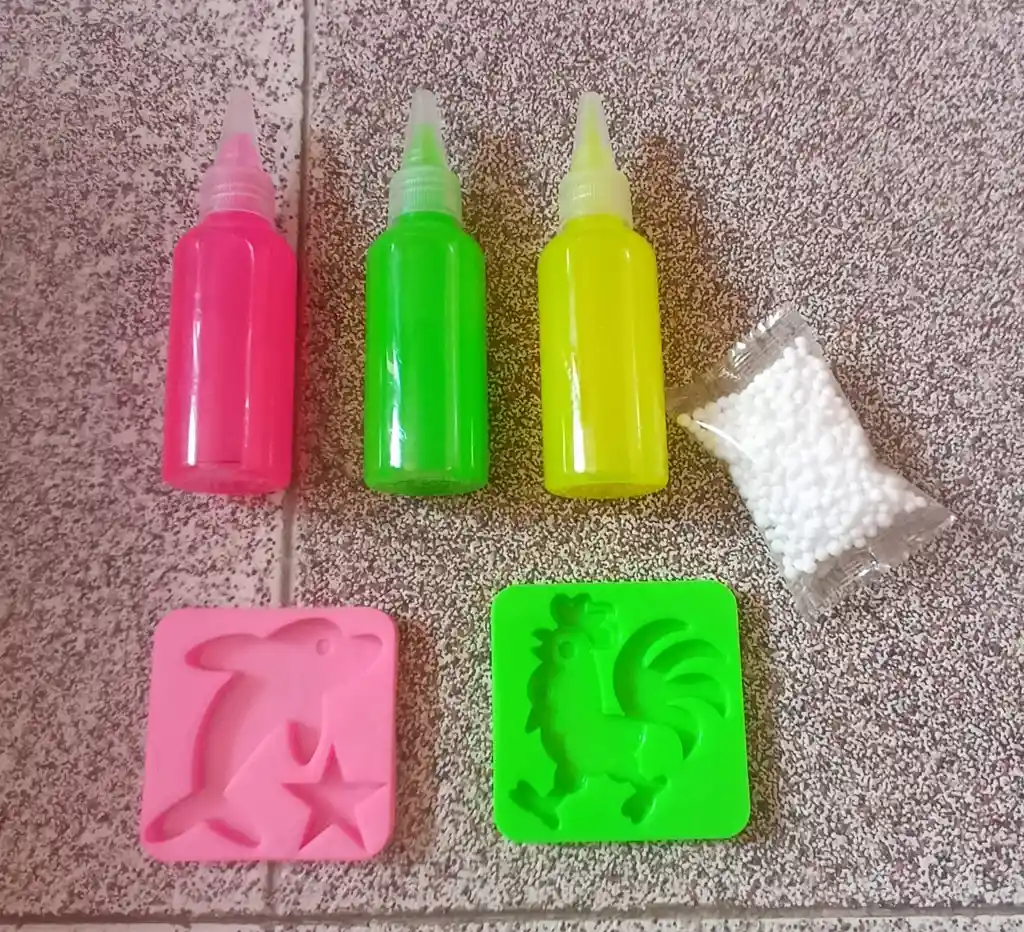 Kit De Slime Que Endurece Con El Agua + Moldes.