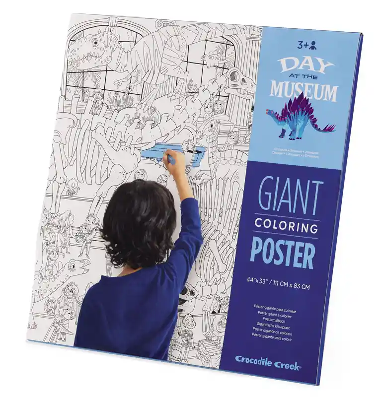 Set De Arte Póster Gigante Para Colorear Un Dia En El Museo