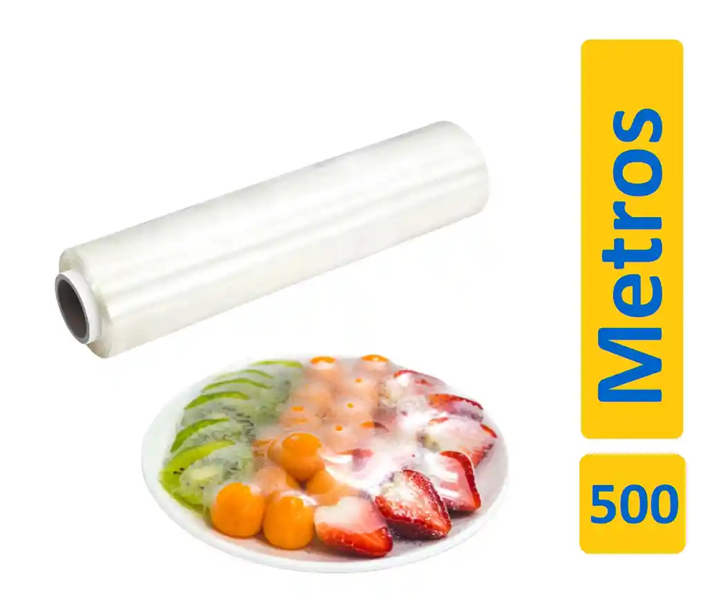 Plastico Para Envolver Vinipel De Cocina 500 Metros X 30cm Papel Film Transparente