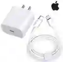 Cargador Apple De 25 W + Cable Tipo C A Iphone: Potencia Y Eficiencia En 30 Minutos Para Iphone