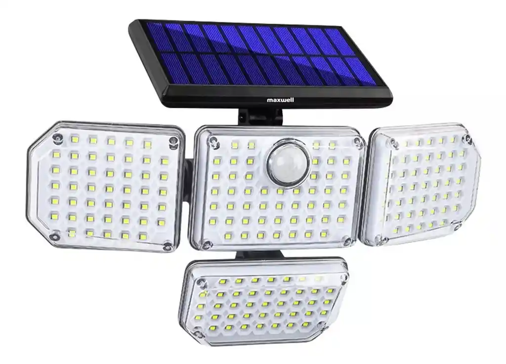 Lampara Solar Led Exterior Maxwell Sensor Movimiento 4 Direcciones