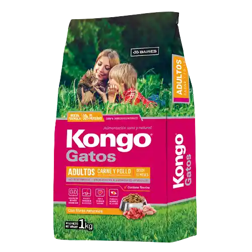 Alimento Kongo Para Gatos Sabor Carne Y Pollo X 1 Kg