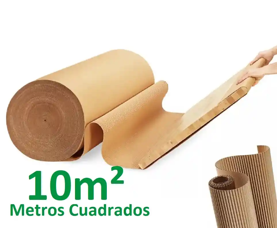 Rollo Carton Corrugado X10m2 Para Envolver Protección Piso Ancho 1.2 Metros X 8metros