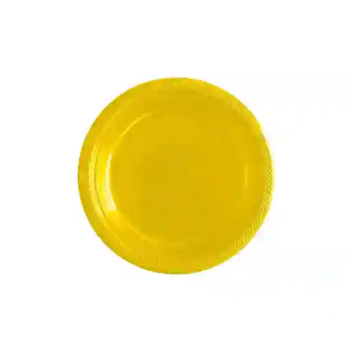 Set Platos, Vasos Y Tenedores Para Fiesta Amarillo