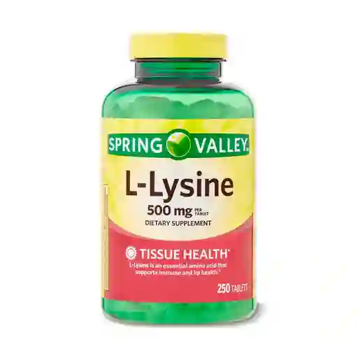Spring Valley L-lisina 500 Mg 250 Tabletas Apoyo De La Salud Inmune
