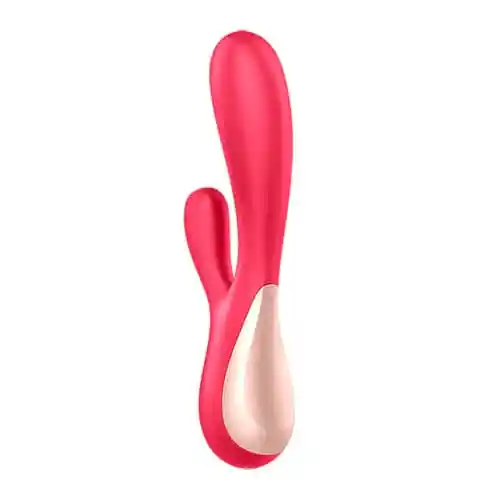   SATISFYER  Mono Flex Rojo Vibrador Doble Con App 