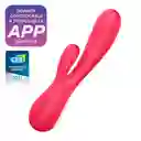  SATISFYER  Mono Flex Rojo Vibrador Doble Con App 