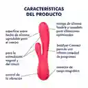   SATISFYER  Mono Flex Rojo Vibrador Doble Con App 