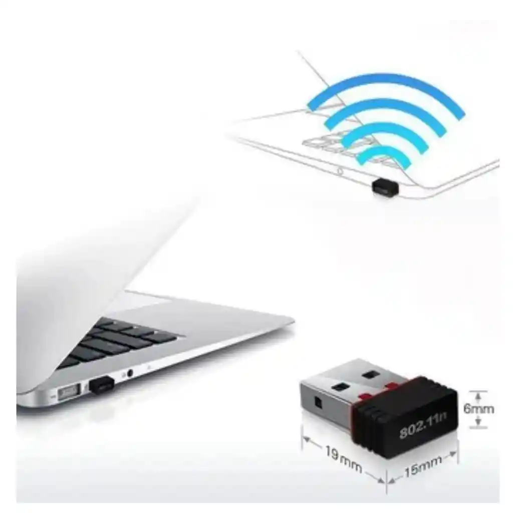 Nano Adaptador Receptor Usb Wifi 300 Mbps 802.11n Pc