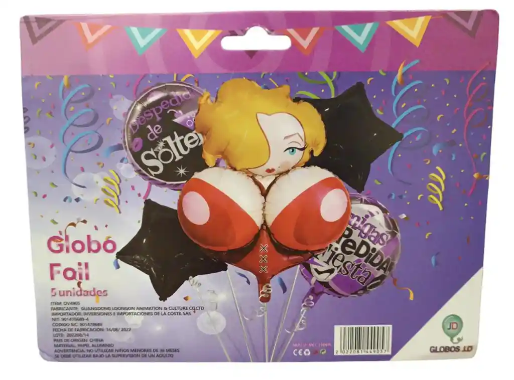 Bouquet Globo Bombas Despedida De Soltero 5 Unds