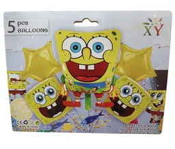 Bouquet Globo Bombas Bob Esponja 5 Unds