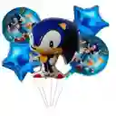 Bouquet Globo Bombas Sonic 5 Unds