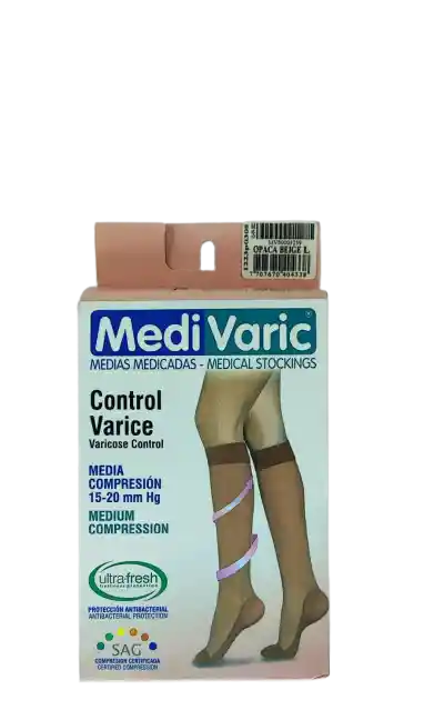 Media Dama Medivaric A La Rodilla 15*20 Puntera Cerrada