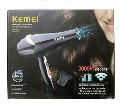 Secador De Cabello Pelo Kemei Secado Rapido