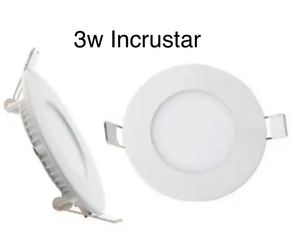 Lampara Panel Led 3w Redondo Incrustar Luz Blanca