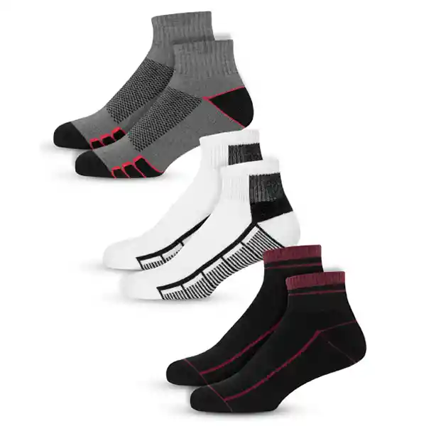 Media Tobillera Acolchada Hombre Mrhappy Pack X 3 Pares