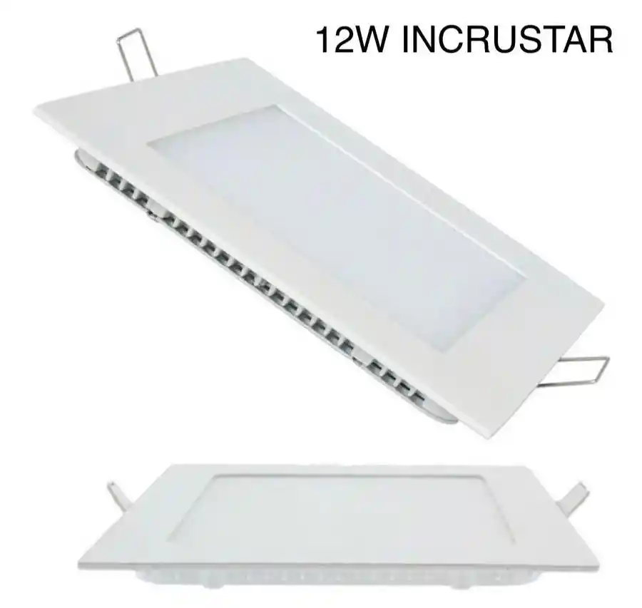 Lampara Panel Led 12w Cuadrado Incrustar 6"