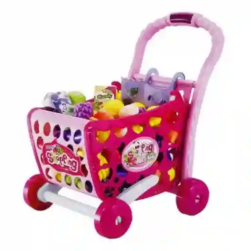 Carrito De Mercado 3 En 1 / Rosa Para Niña.