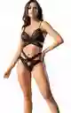 2 En 1 Conjunto Convertible A Babydoll Negro L/xl