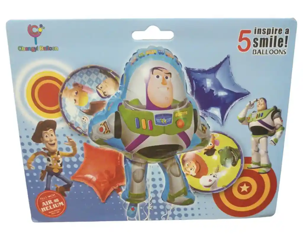 Bouquet Globo Bombas Buzz Lightyear Toys Story 5 Unds