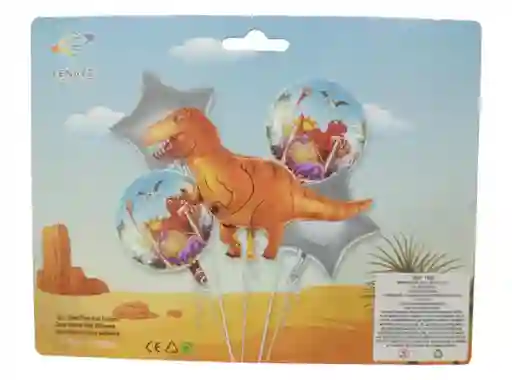 Bouquet Globo Bombas Dinosaurio 5 Unds