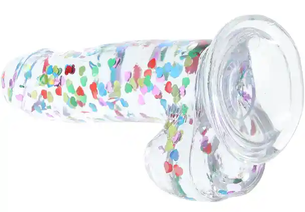 Dildo Transparente Confeti Calexotic