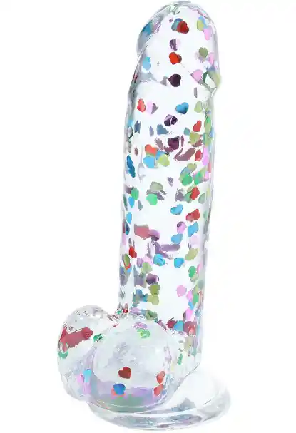 Dildo Transparente Confeti Calexotic