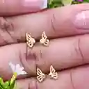 Aretes Mariposa Monarca Cristal