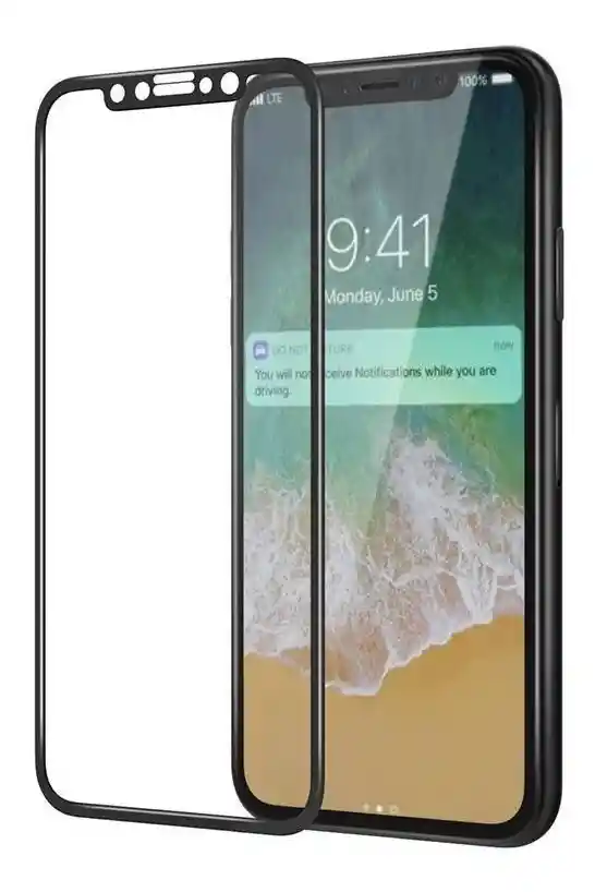 Vidrio Templado Curvo Para Iphone Xs / X 3d De 0.4 Mm