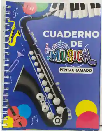 Cuaderno De Música Pentagramado Argollado X40h