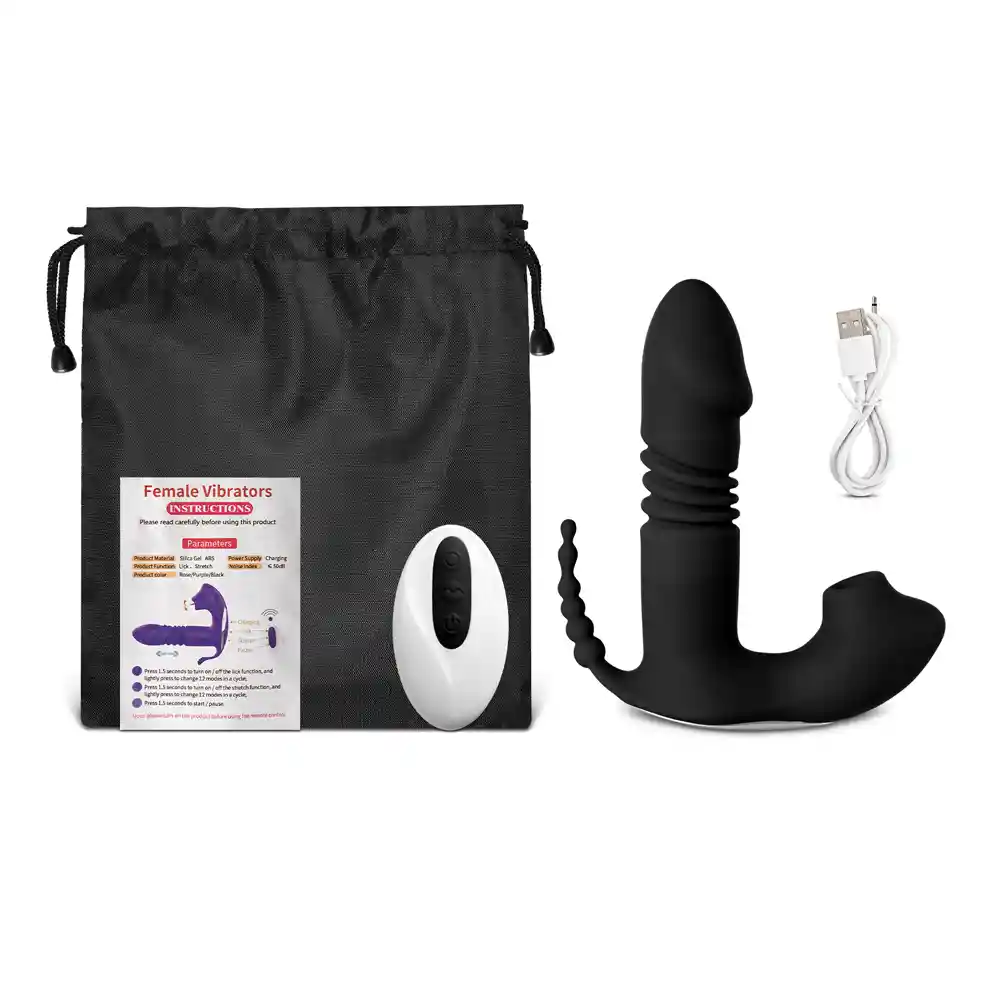 Succionador Doble Estimulacion Vibrador Empuje