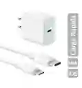 Cargador Iphone 35w Carga Rápida Tipo C A Lightning Genérico Cable De Datos Usb