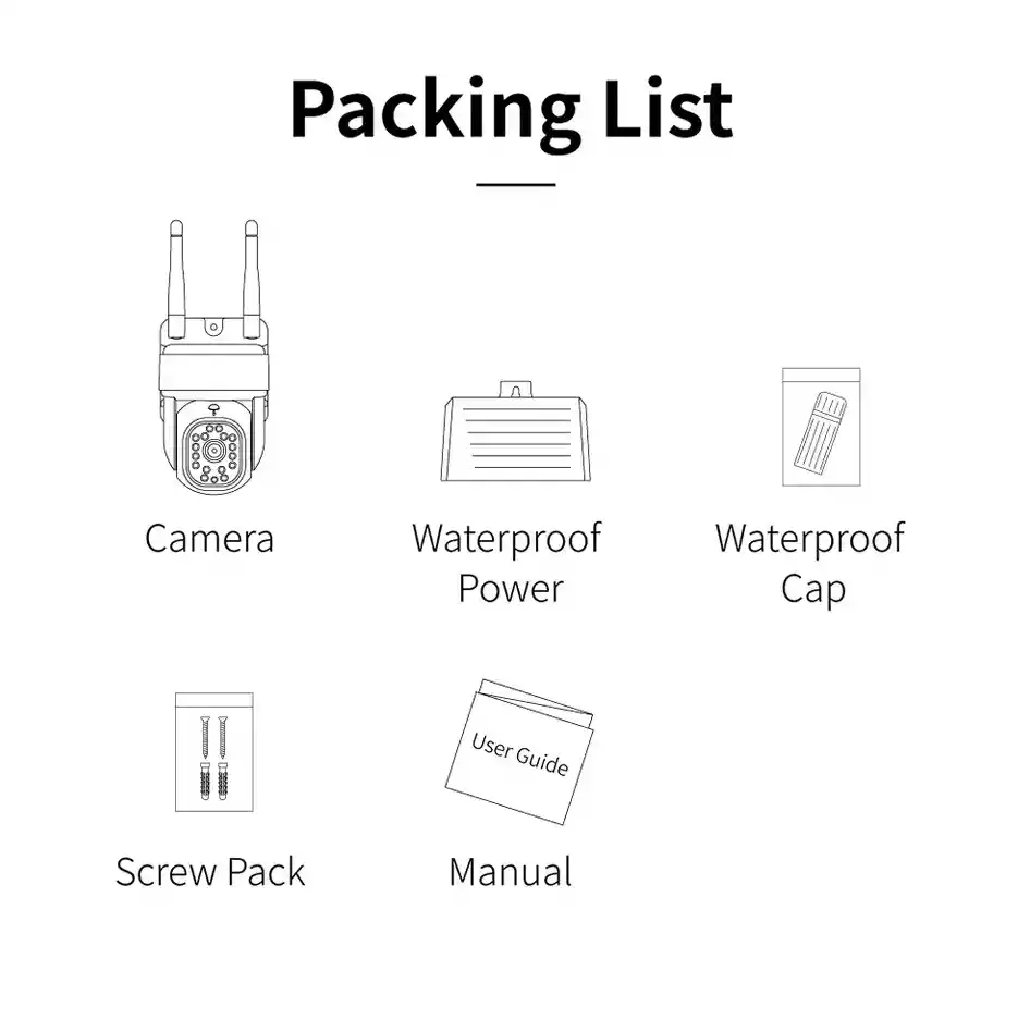 Camara De Seguridad 360 Inalámbrica Para Exteriores Tuya