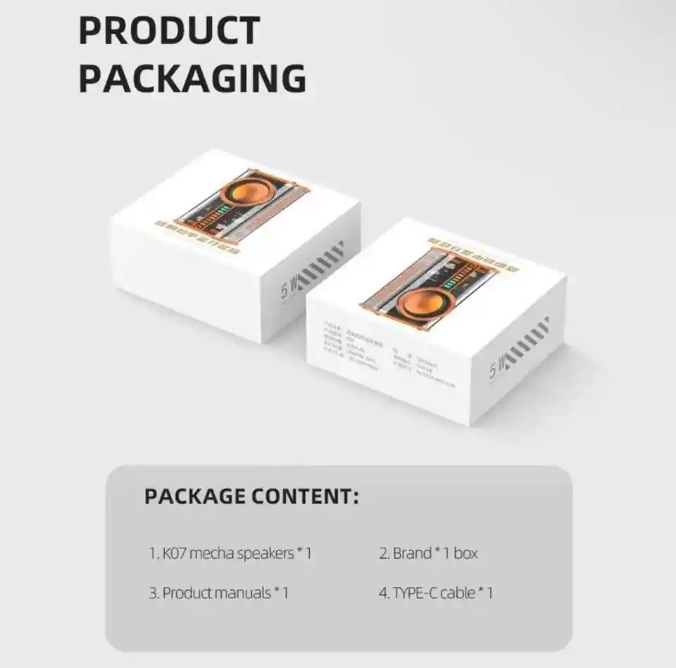 Parlante K07 Transparente 5w