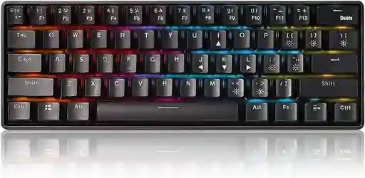 Teclado Yk600 Mecánico De 61 Teclas Usb 2.4g Retroiluminación Rgb