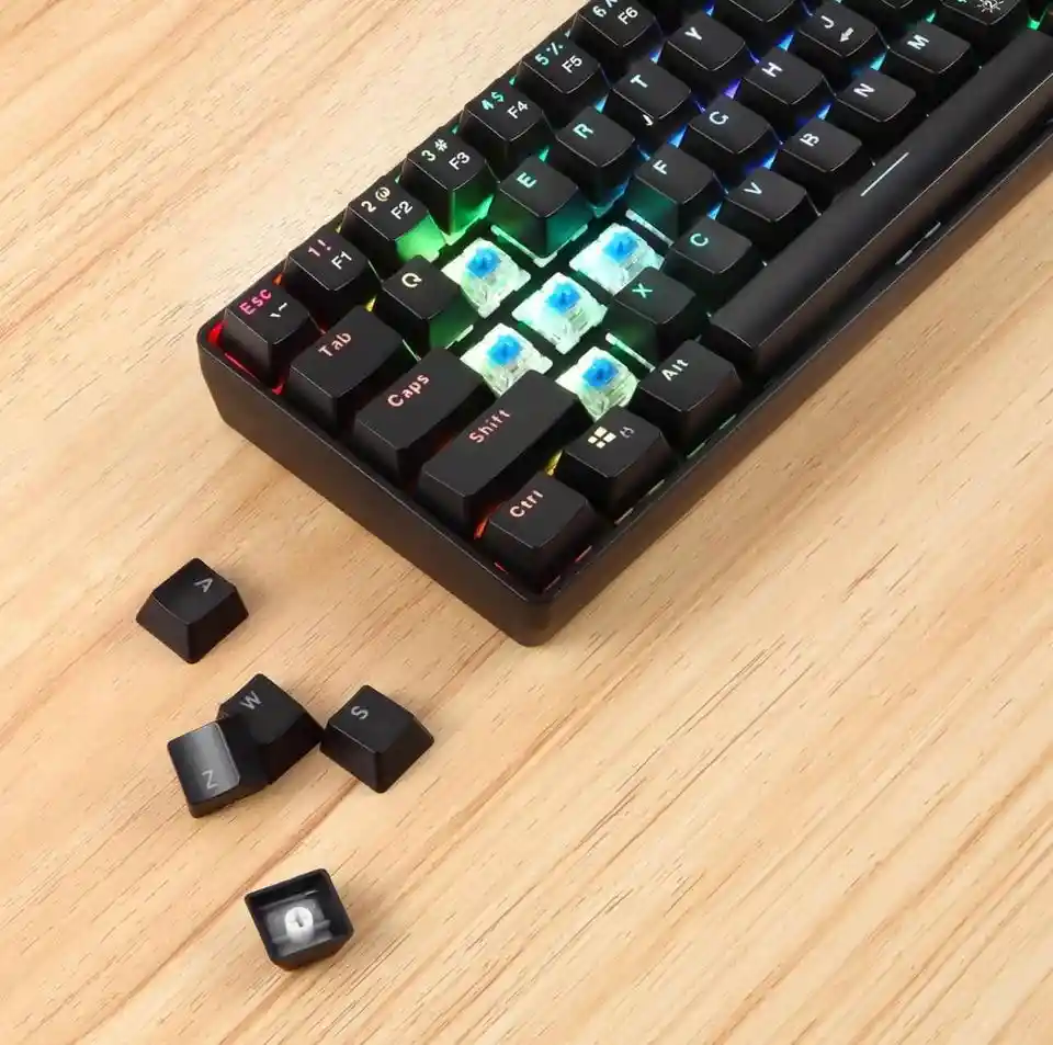 Teclado Yk600 Mecánico De 61 Teclas Usb 2.4g Retroiluminación Rgb