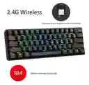 Teclado Yk600 Mecánico De 61 Teclas Usb 2.4g Retroiluminación Rgb