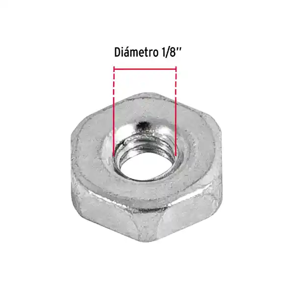 Tornillo 1/8 X 1/2" Rosca Ordinaria Con Tuerca X 100 Und Para Toma