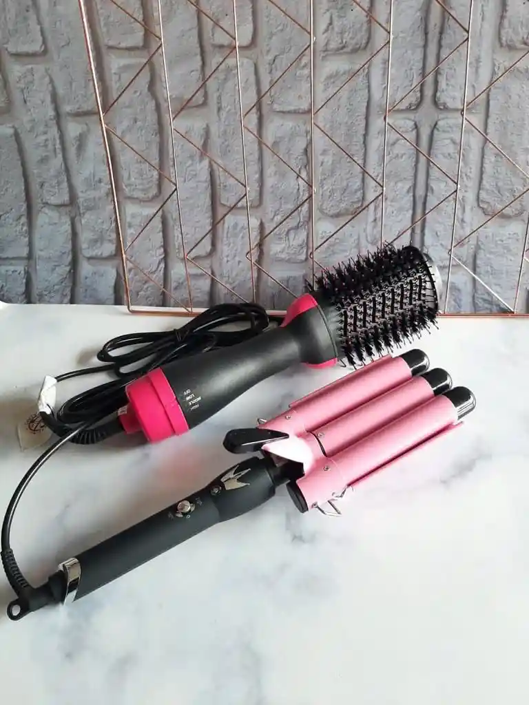 Combo Pinza Sirena + Cepillo Secador