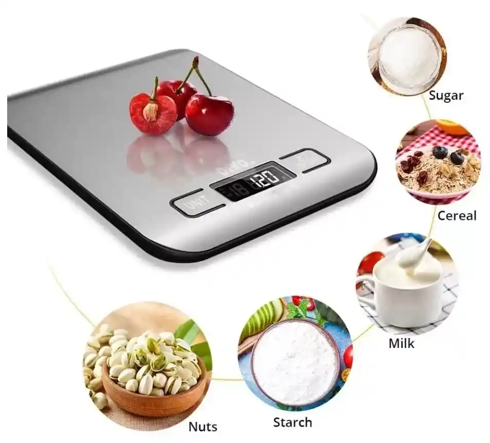 Gramera Digital De Cocina Pesa Báscula Balanza De Peso Acero Ref : Zd-3